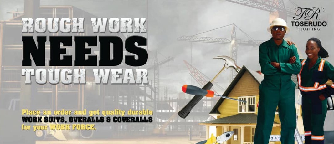 Rough work needs tough wear - Toserudo work suits, overalls and coveralls for your work force